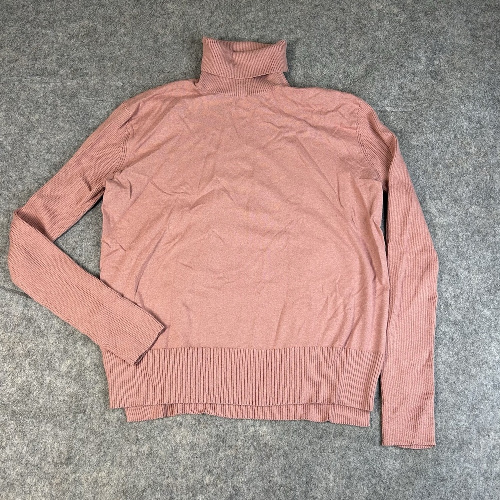 Velvet By Spencer & Graham Sweater Womens Small Turtleneck Cotton Cashmere Pink
